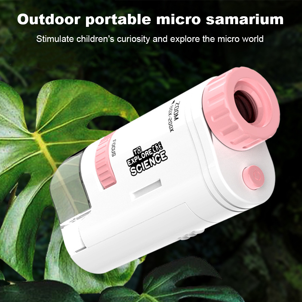 Microscope Kids Science - Mikroskop Saku Genggam 80-200X Mikroskop Mini