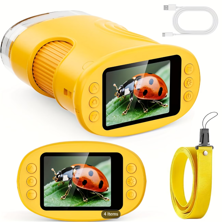 Microscope Kids Science - Mikroskop Saku 1000X untuk Anak-anak dengan