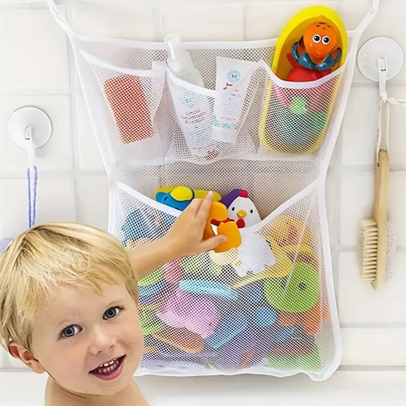 Kids Toys Home - Keranjang Penyimpanan Mainan Mandi Bayi, Tas