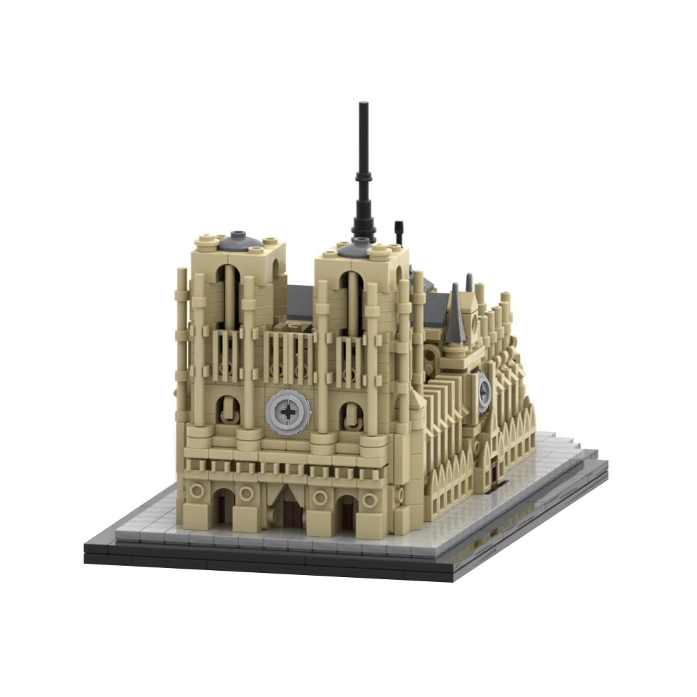 Kids Toys Paris - MOC Arsitektur Kota Klasik 1:800 Notre-Dame