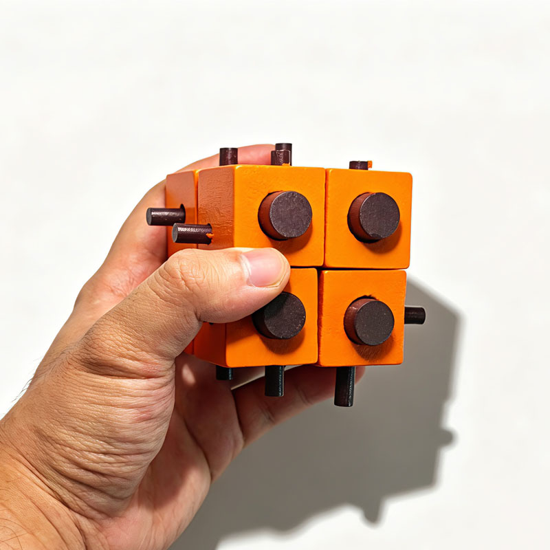 Wooden Puzzle Kids - Teka-Teki Kayu Luban Lock yang Sulit