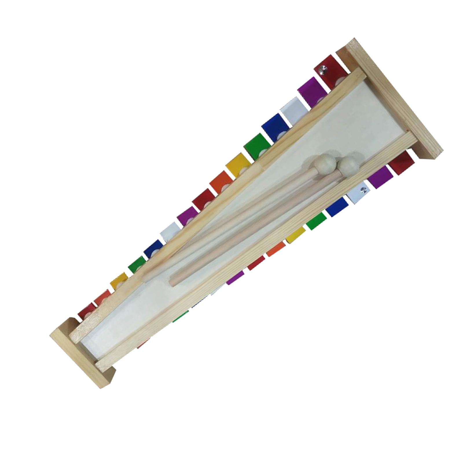 Kids Toys Xylophone - 15 Skala Xylophone Bell Hand Percussion