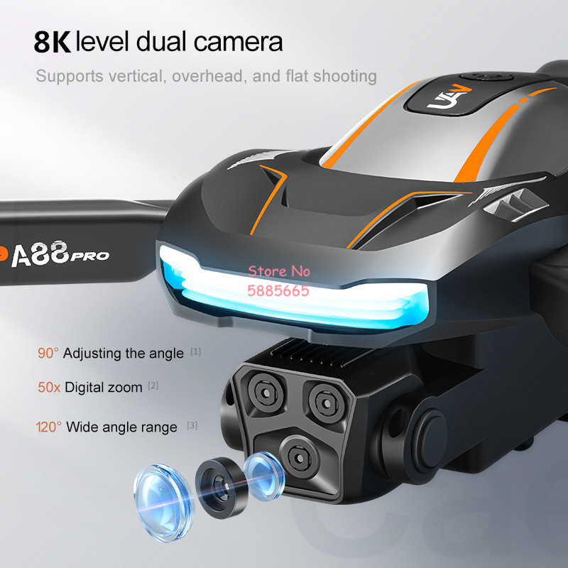 Drone RC 8K Fotografi Udara de - Kids Toys Under $5 ulasan dan harga