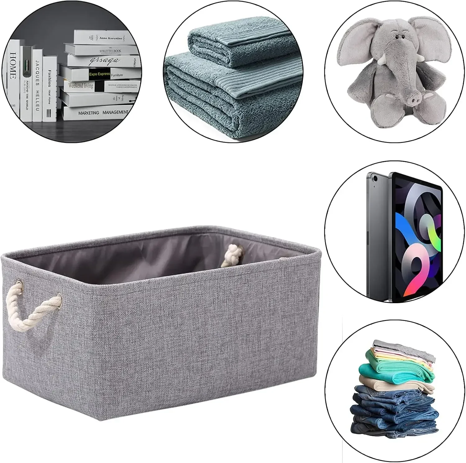 Keranjang Penyimpanan Linen Li - Kids Toys Clearance ulasan dan harga