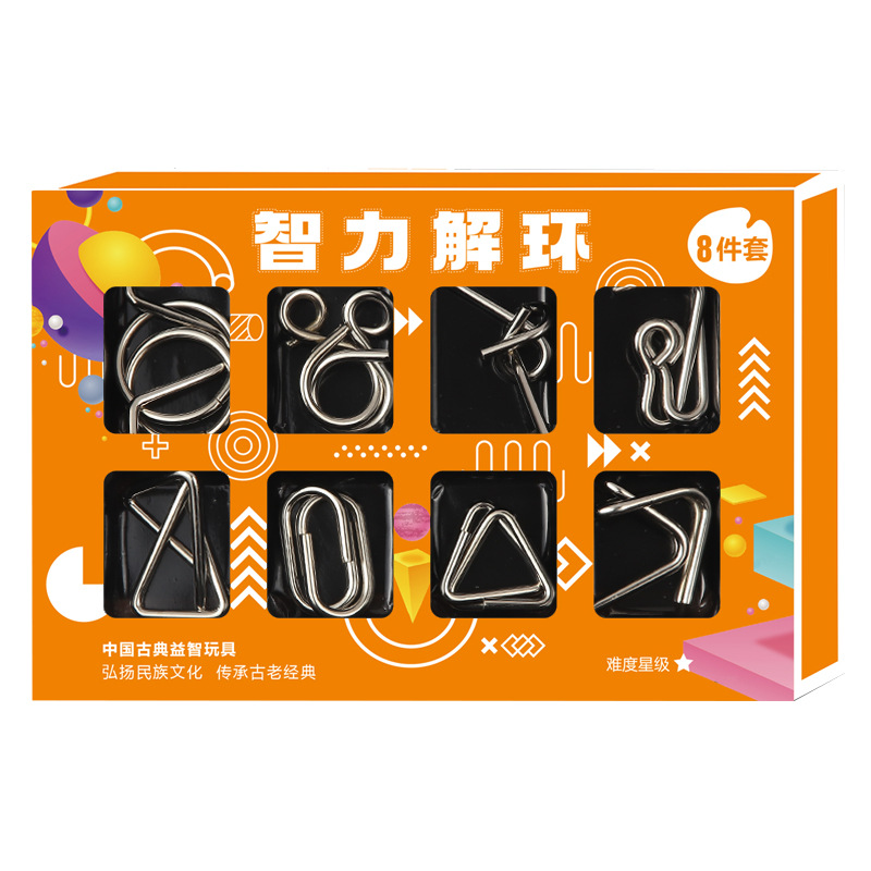 Cincin logam IQ mainan asah ot - Wooden Puzzle Kids ulasan dan harga