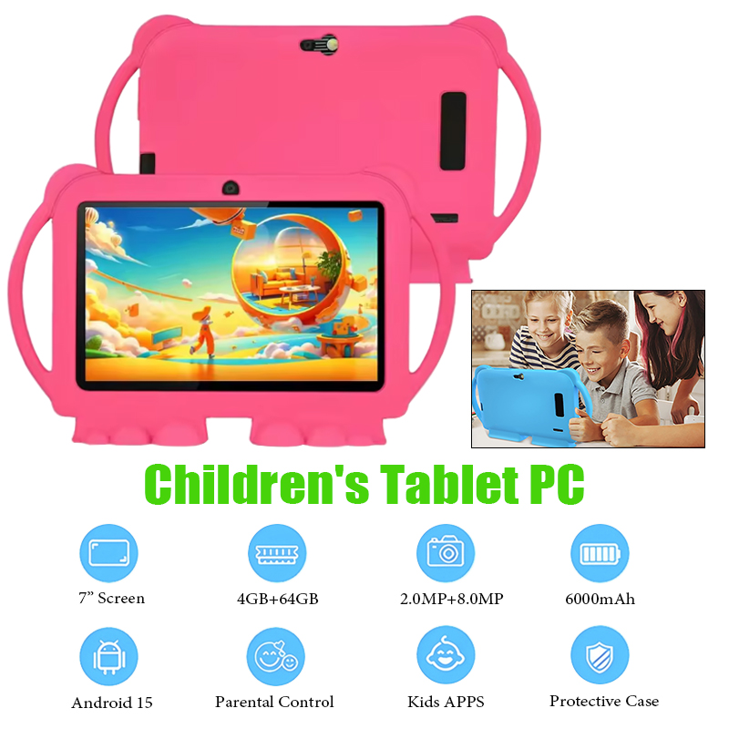 Tablet Anak 7 Inci dengan Casi - Learning Tablet Kids ulasan dan harga