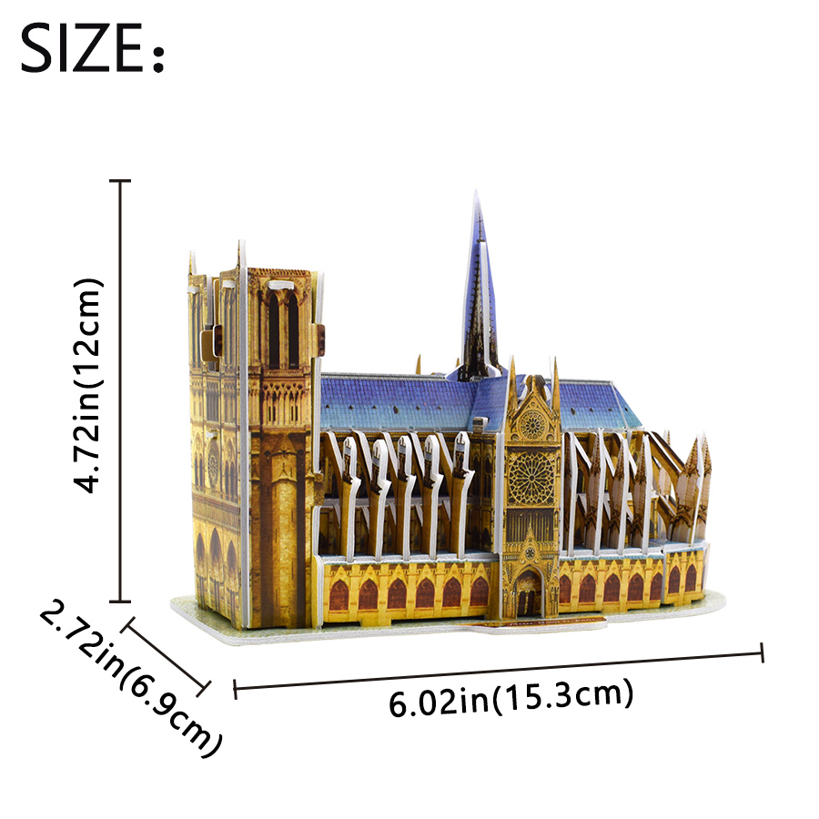 Kit Model Gereja Notre Dame De - Kids Toys Paris ulasan dan harga